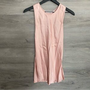 Helmut Lang Double Satin Twist Back Tank Pink